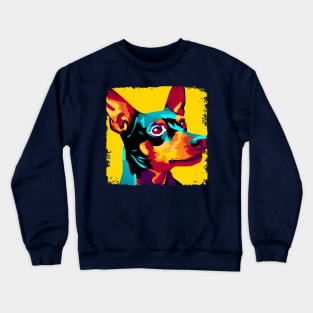 Miniature Pinscher Pop Art - Dog Lover Gifts Crewneck Sweatshirt